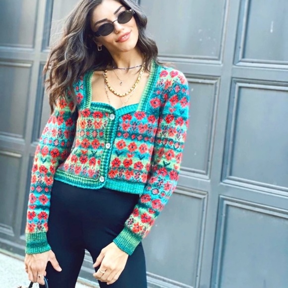Zara Sweaters - ❤️ ZARA KNIT JACQUARD JACKET CARDIGAN NWT ❤️